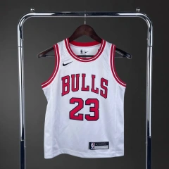 Chicago Bulls #23 JORDAN Youth NBA Silk Jersey - White