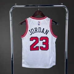 Chicago Bulls #23 JORDAN Youth NBA Silk Jersey - White