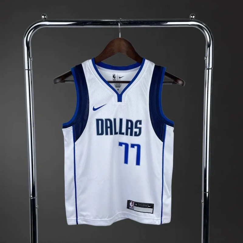 Dallas Mavericks #77 Dončić Youth NBA Silk Jersey