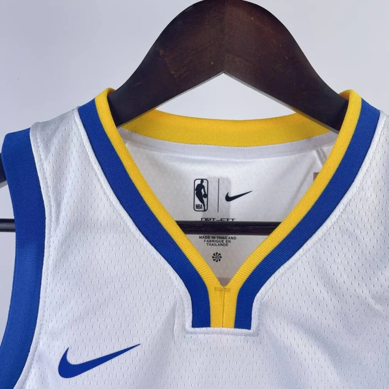 Golden State Warriors #30 Curry Youth NBA Silk Basketball Jersey - White