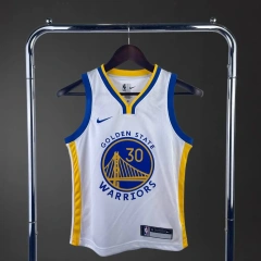 Golden State Warriors #30 Curry Youth NBA Silk Basketball Jersey - White