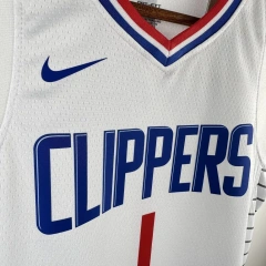 Los Angeles Clippers #1 HARDEN  Youth NBA Silk Basketball Jersey - White