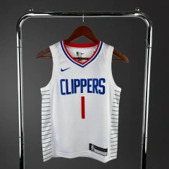 Los Angeles Clippers #1 HARDEN  Youth NBA Silk Basketball Jersey - White