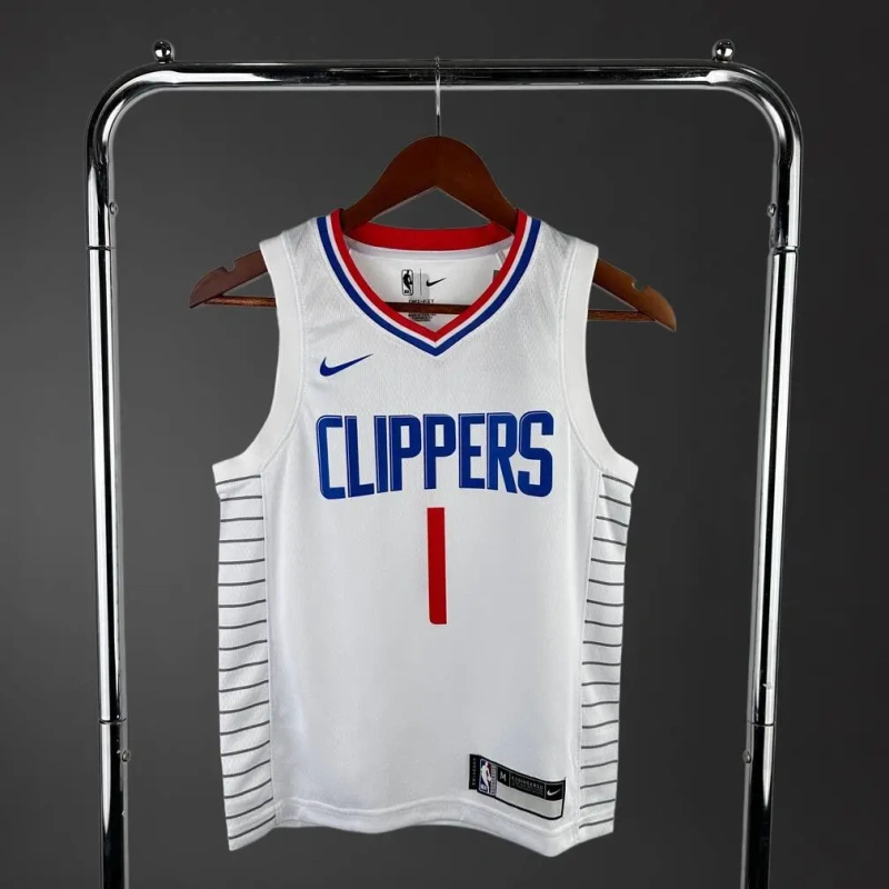 Los Angeles Clippers #1 HARDEN  Youth NBA Silk Basketball Jersey - White