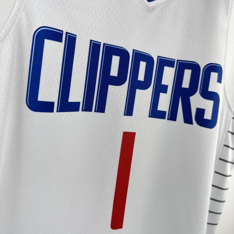 Los Angeles Clippers #1 HARDEN  Youth NBA Silk Basketball Jersey - White
