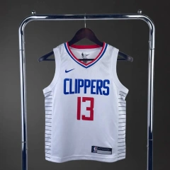 Los Angeles Clippers #13 GEORGE Youth NBA Silk Basketball Jersey - White