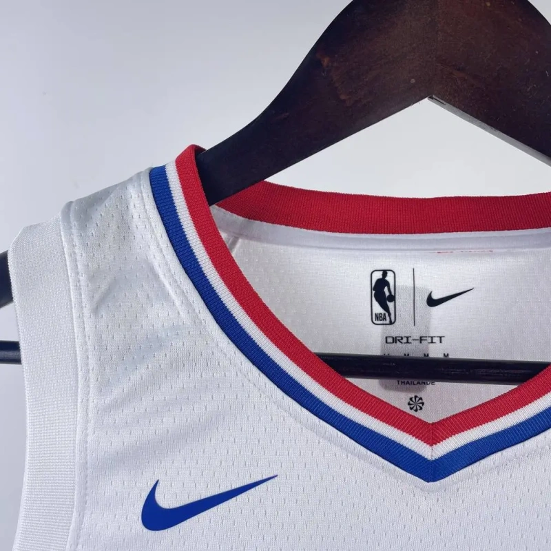 Los Angeles Clippers #13 GEORGE Youth NBA Silk Basketball Jersey - White