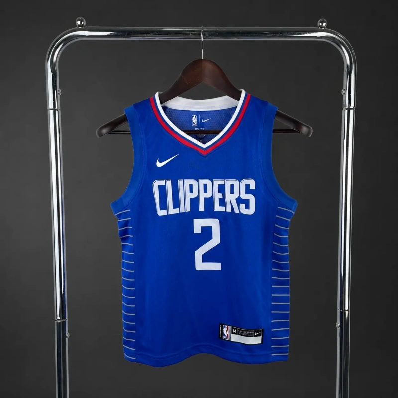 Los Angeles Clippers #2 LEONARD Youth NBA Silk Basketball Jersey - Blue