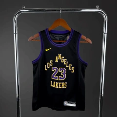 Los Angeles Lakers #23 JAMES City Edition Youth NBA Silk Jersey
