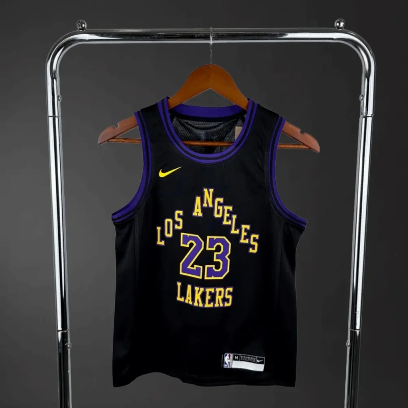 Los Angeles Lakers #23 JAMES City Edition Youth NBA Silk Jersey