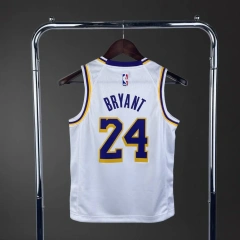 Los Angeles Lakers #24 BRYANT Youth NBA Silk Jersey - White