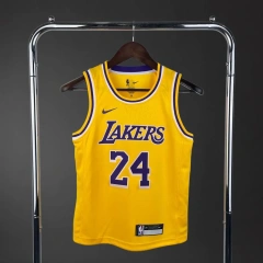 Los Angeles Lakers #24 BRYANT Youth NBA Silk Jersey - Yellow