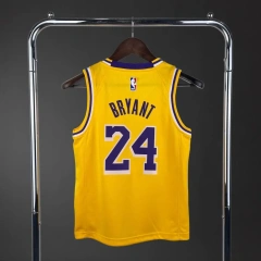 Los Angeles Lakers #24 BRYANT Youth NBA Silk Jersey - Yellow