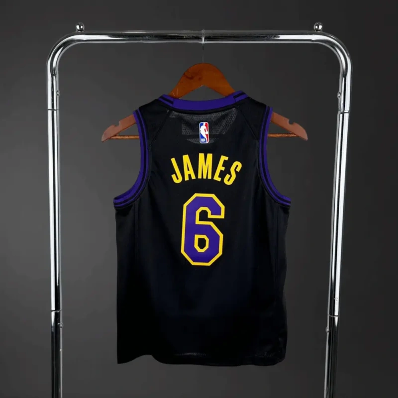 Los Angeles Lakers #6 James City Edition Youth NBA Silk Jersey