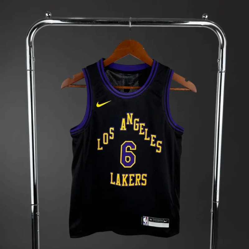 Los Angeles Lakers #6 James City Edition Youth NBA Silk Jersey