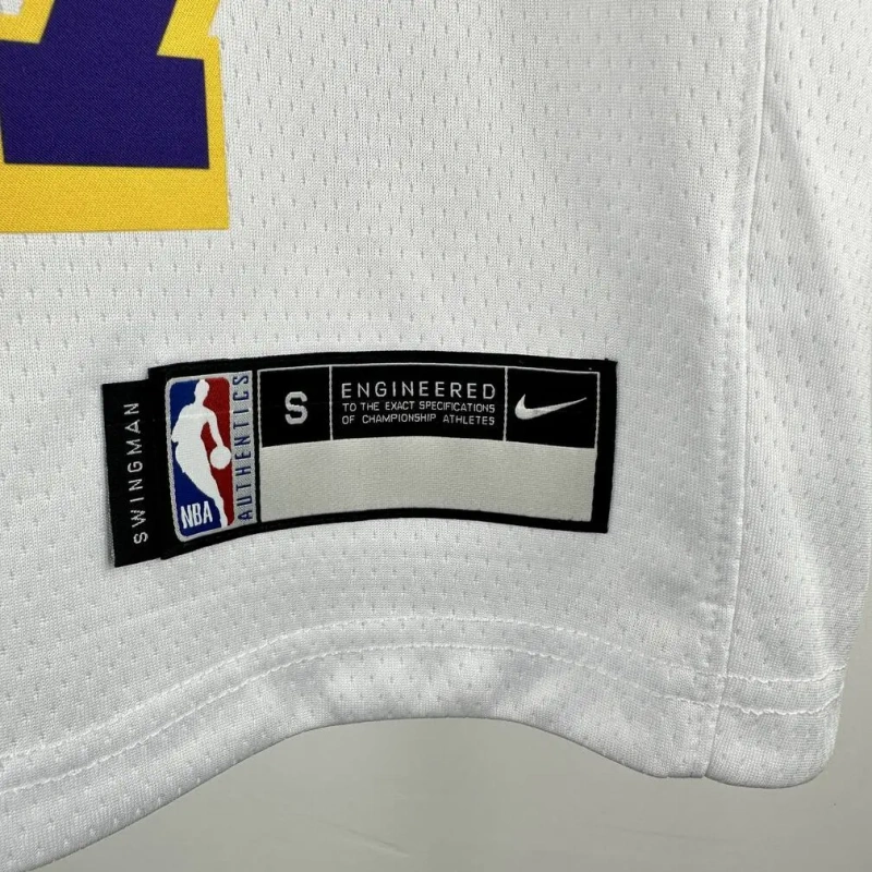 Los Angeles Lakers #77 Dončić Youth NBA Silk Basketball Jersey - White
