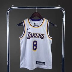 Los Angeles Lakers #8 BRYANT Youth NBA Silk Jersey - White