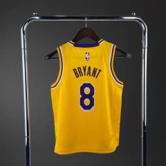 Los Angeles Lakers #8 BRYANT Youth NBA Silk Jersey - Yellow