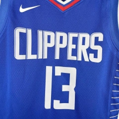 Los Angeles Clippers #13 GEORGE Youth NBA Silk Basketball Jersey - Blue