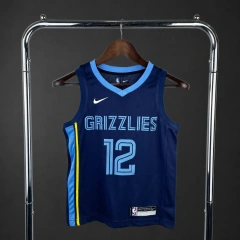 Memphis Grizzlies #12 Morant Youth NBA Silk Basketball Jersey