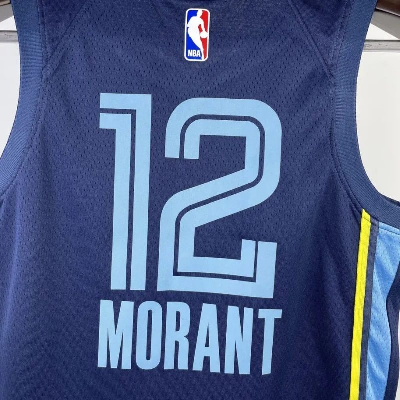 Memphis Grizzlies #12 Morant Youth NBA Silk Basketball Jersey