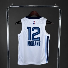 Memphis Grizzlies #12 Morant Youth NBA Silk Basketball Jersey