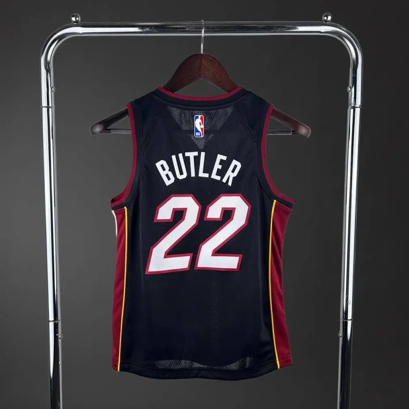 Miami Heat #22 BETLER Youth NBA Silk Basketball Jersey - Black
