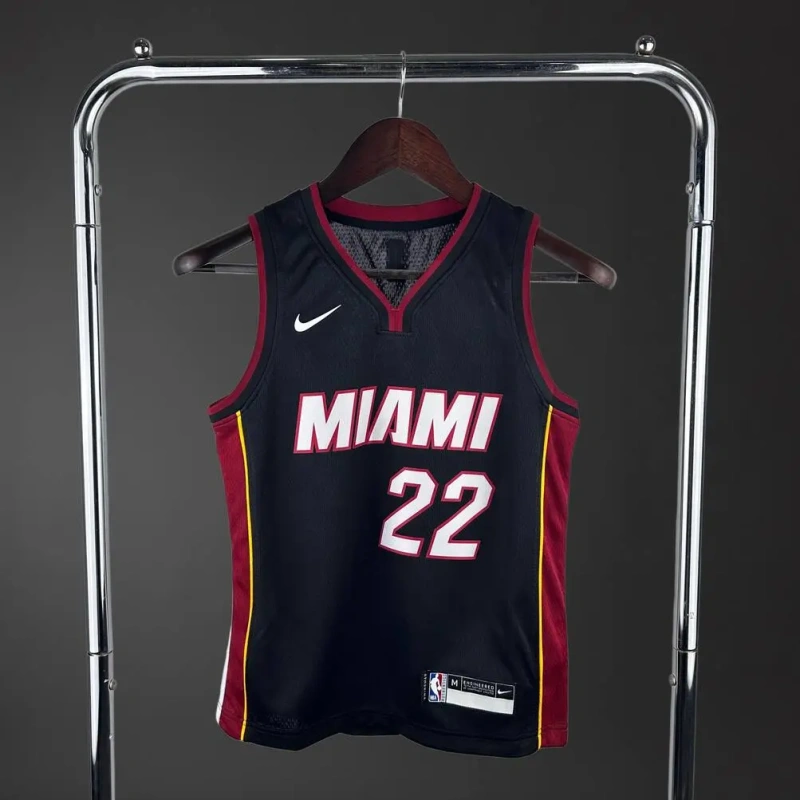 Miami Heat #22 BETLER Youth NBA Silk Basketball Jersey - Black