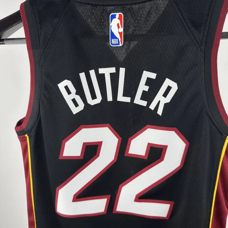 Miami Heat #22 BETLER Youth NBA Silk Basketball Jersey - Black