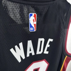 Miami Heat #3 WADE Youth NBA Silk Basketball Jersey - Black