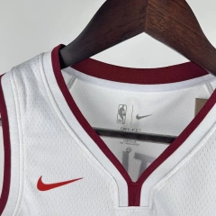 Miami Heat #6 JAMES Youth NBA Silk Basketball Jersey - White