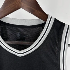 San Antonio Spurs #1 WEMBANYAMA Youth NBA Silk Basketball Jersey - Black