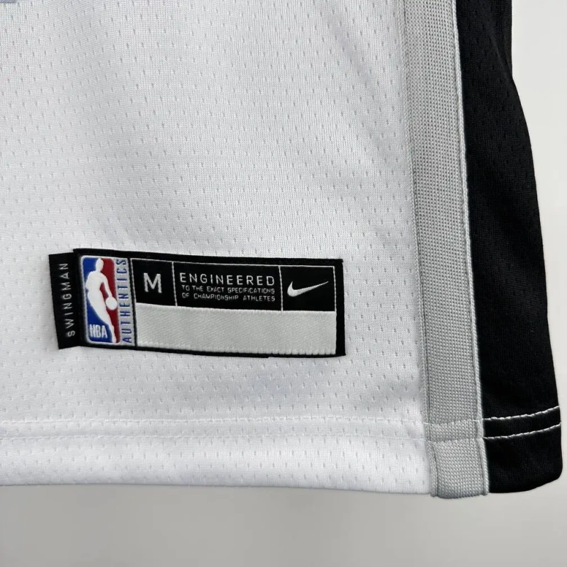 San Antonio Spurs #1 WEMBANYAMA Youth NBA Silk Basketball Jersey - White