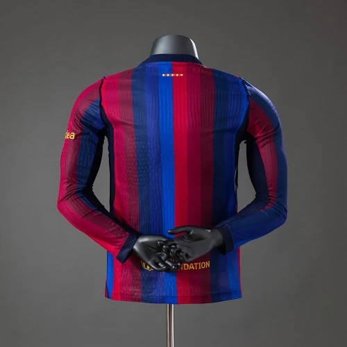 Barcelona 26/27 Home Player Version Long Sleeved Jersey