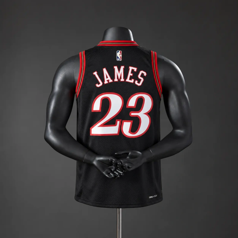 Philadelphia 76ers 2026 #23 JAMES Retro NBA Silk Basketball Jersey Black