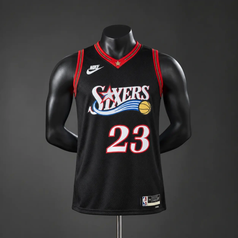 Philadelphia 76ers 2026 #23 JAMES Retro NBA Silk Basketball Jersey Black