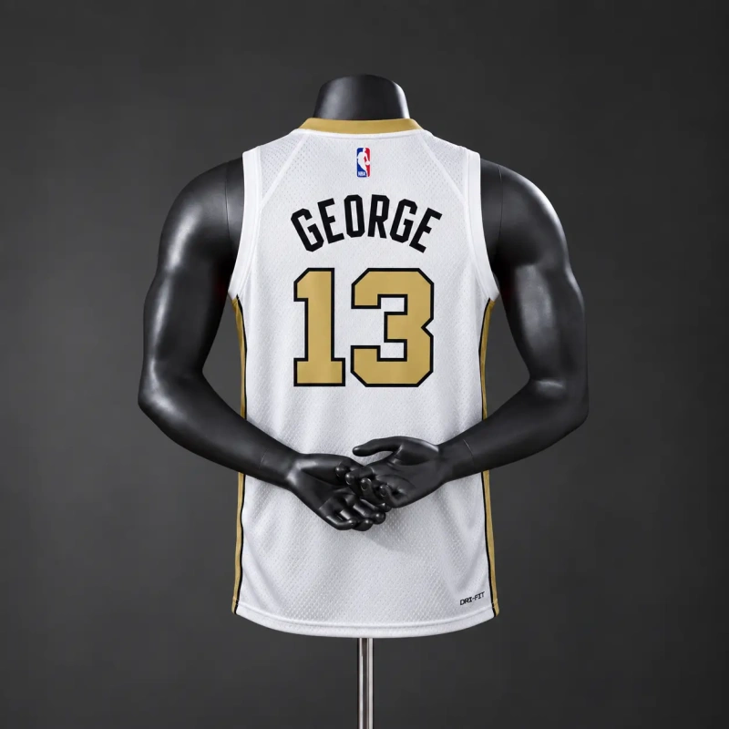 Boston Celtics 2026 City Edition NBA Silk Basketball Jersey #13 GEORGE White