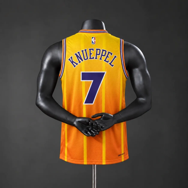 Charlotte Hornets 2026 City Edition NBA Silk Basketball Jersey #7 KNUEPPEL Yellow