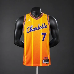 Charlotte Hornets 2026 City Edition NBA Silk Basketball Jersey #7 KNUEPPEL Yellow