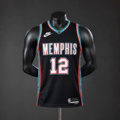 Memphis Grizzlies 2026 Classics NBA Silk Basketball Jersey #12 Morant - Black