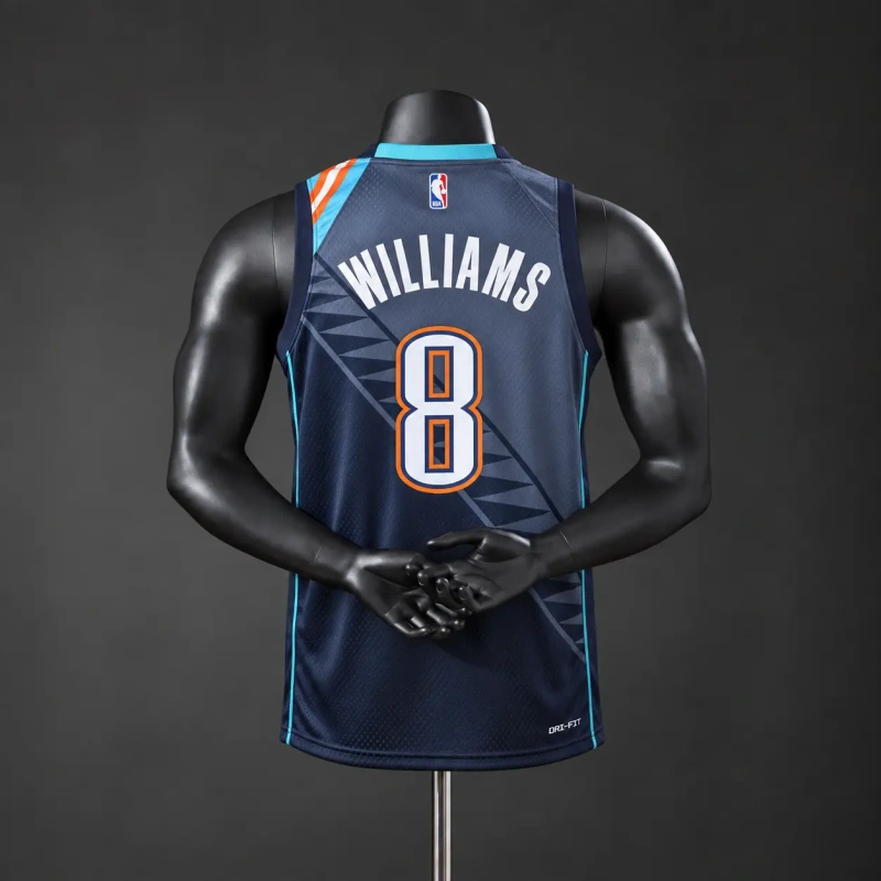 Oklahoma City Thunder 2026 City Edition NBA Silk Basketball Jersey #8 Williams