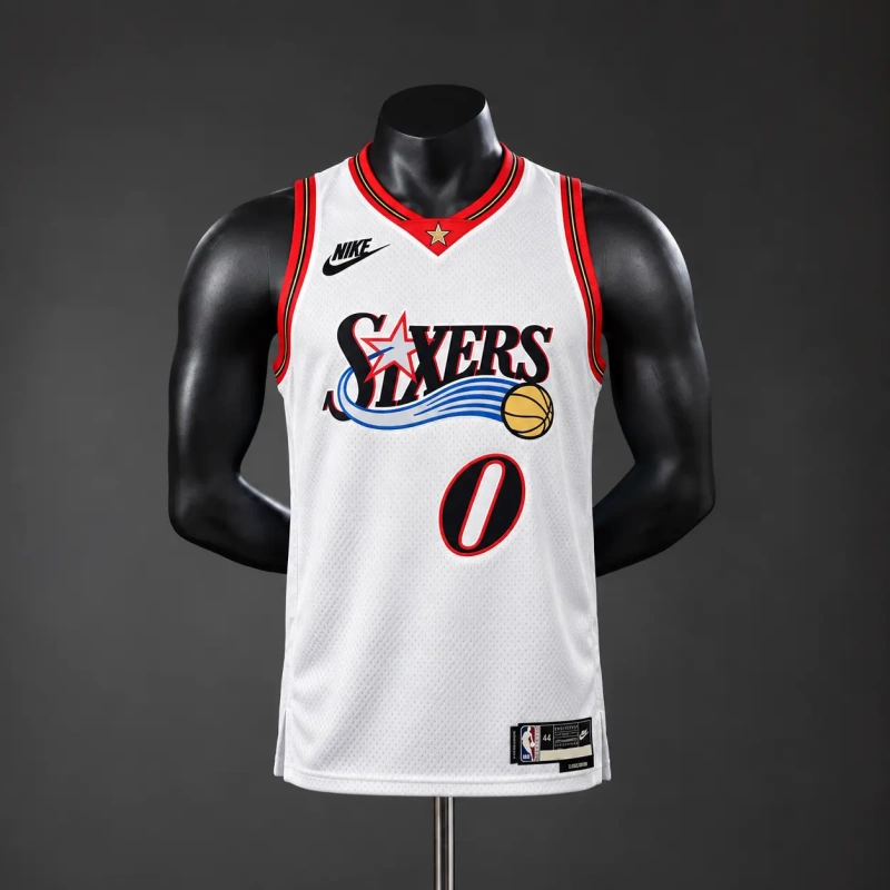 Philadelphia 76ers 2026 Classics NBA Silk Basketball Jersey #0 MAXEY - White