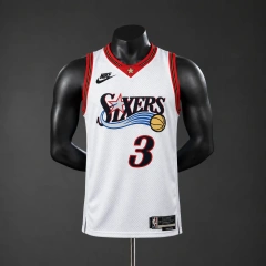 Philadelphia 76ers 2026 Classics NBA Silk Basketball Jersey #3 Iverson - White