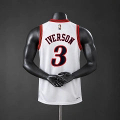 Philadelphia 76ers 2026 Classics NBA Silk Basketball Jersey #3 Iverson - White