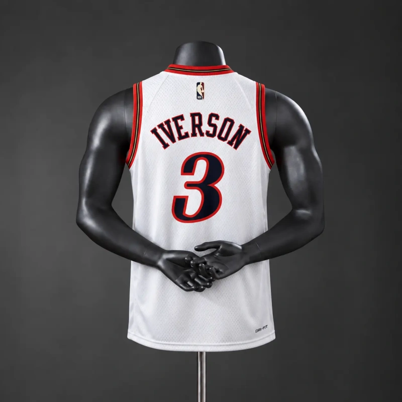Philadelphia 76ers 2026 Classics NBA Silk Basketball Jersey #3 Iverson - White
