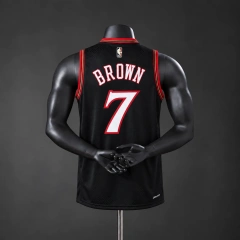 Philadelphia 76ers 2026 Classics NBA Silk Basketball Jersey #7 BROWN - Black