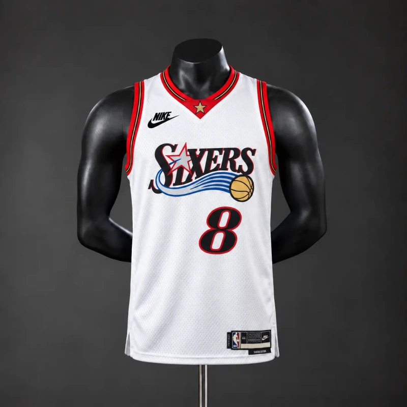 Philadelphia 76ers 2026 Classics NBA Silk Basketball Jersey #8 GEORGE - White