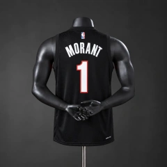 Portland Trail Blazers 2026 NBA Silk Basketball Jersey #1 Morant - Black