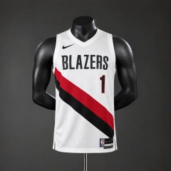 Portland Trail Blazers 2026 NBA Silk Basketball Jersey #1 Morant - White