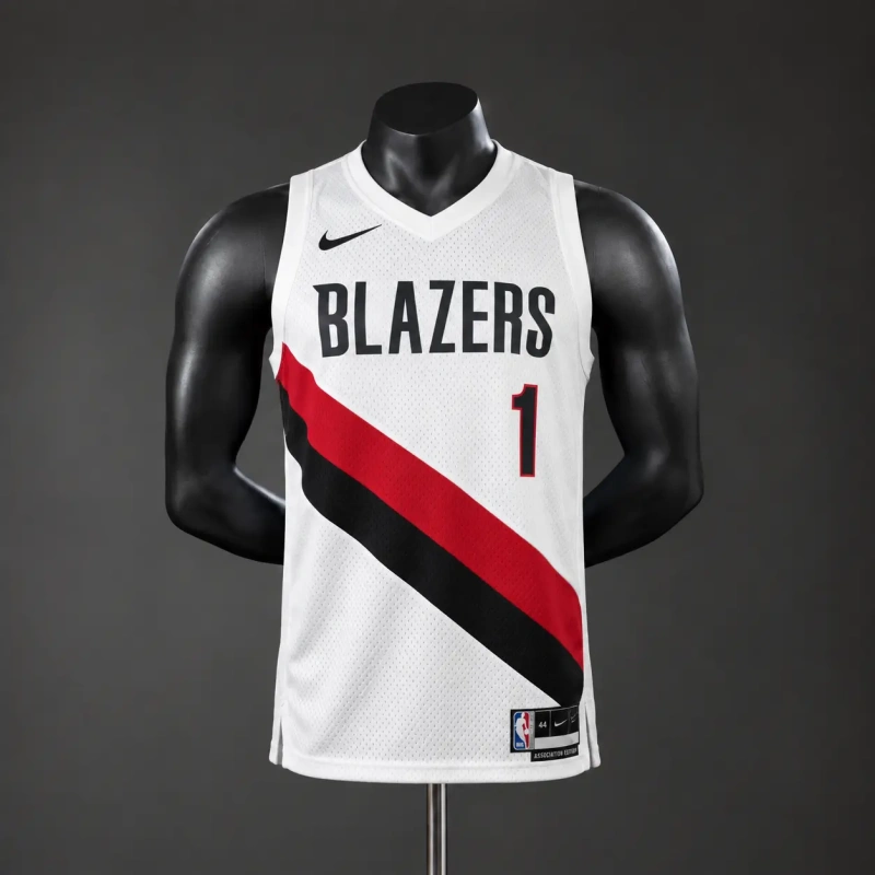 Portland Trail Blazers 2026 NBA Silk Basketball Jersey #1 Morant - White